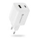 everActive GaN SC-450Q stenski polnilec z USB vtičnico in USB-C PD PPS QC4+ 45W