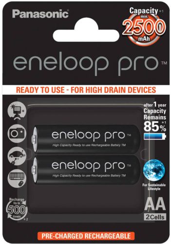 2x AA / R6 Panasonic Eneloop PRO R6 AA 2500mAh BK-3HCDE baterije