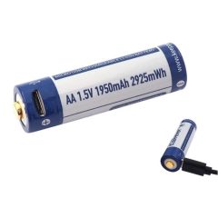   2 kosa Keeppower AA 1,5V 3390mWh litij-ionske baterije (polnjenje prek mikro USB)