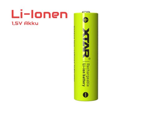  4x baterija Xtar AA velikosti 1,5 V s kapaciteto 1750 mAh