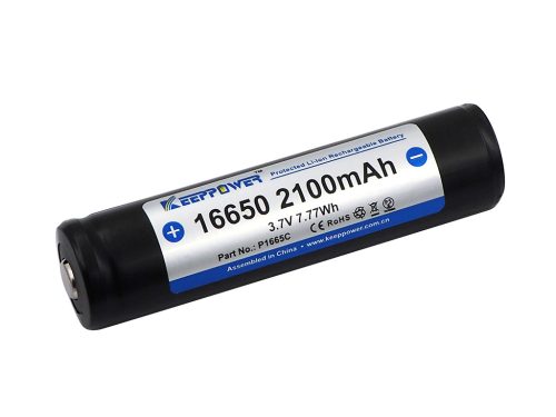 Keeppower 16650 z 2100mAh 3,6V - 3,7V Li-Ion baterijo z zaščito 